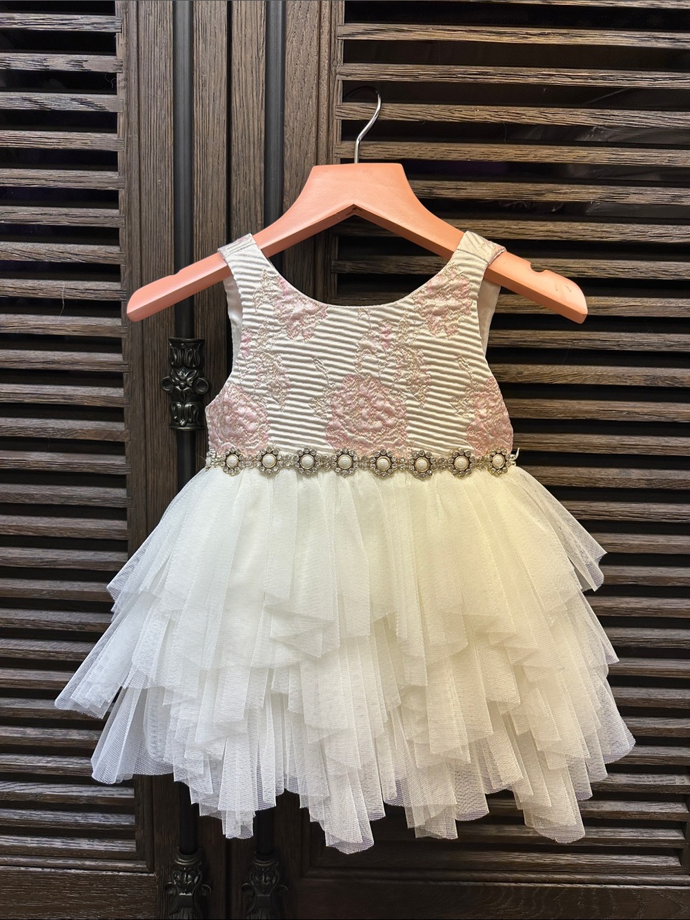 American Princess Pink and White Tulle Party Dress